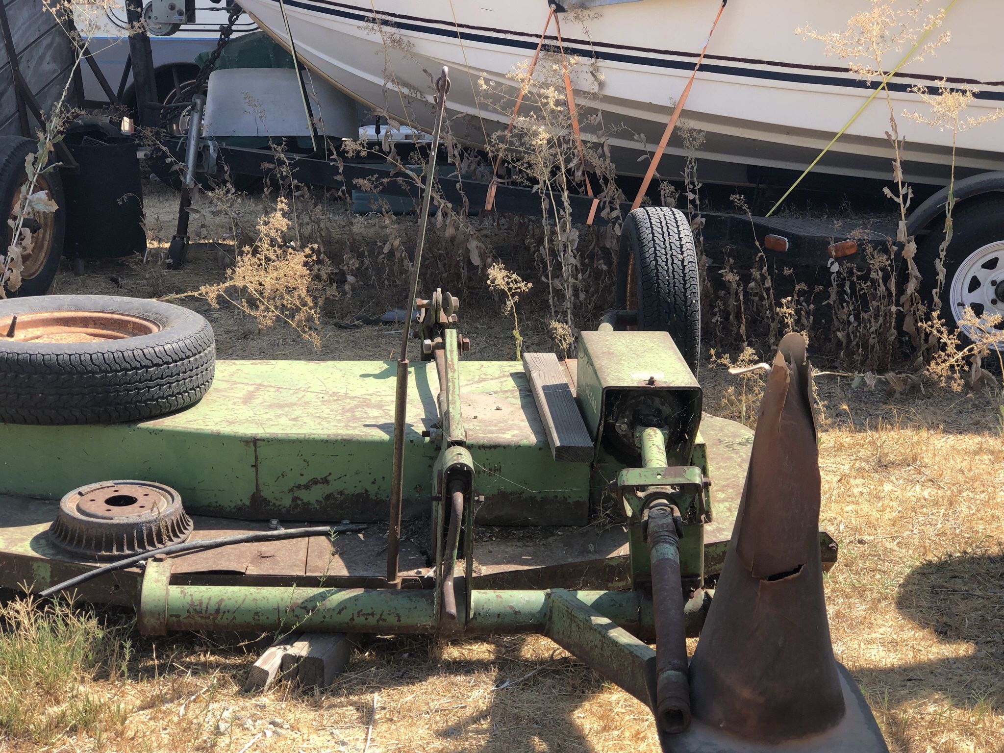 John Deere Twin Blade Rotary Mower PTO Driven With Hydraulic Lift Wheels
