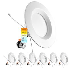 6 Pack LED Recessed Retrofit Lights