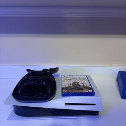 PS5 with PS5 Elite Controller and Ghost Of Yotei 