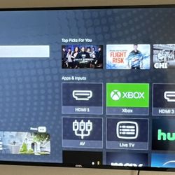 55 Inch Roku Smart Tv with Rotating Mount And Remote