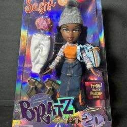 New 2021 Bratz 20th Anniversary Sasha Doll - Free Poster Inside!