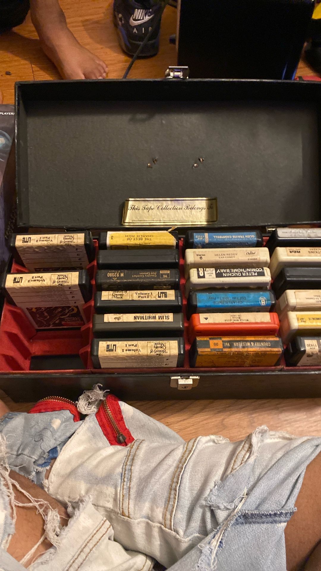 Electrophonic Vtg Stereo 8 Track Tape Deck UNTESTED + 15 Cassette Tapes