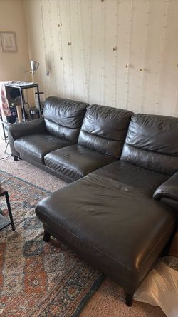 L shaped Leather Couch