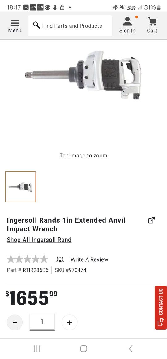 IR 1' Impact Extended Anvil