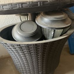 Solar Lights With A Outdoor Patio Table 