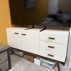 White Dresser 55”W x 16”D x 29”H