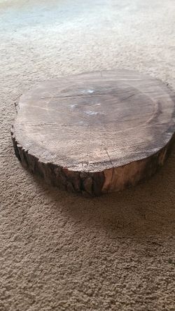 Wood Slab Table Top Cookie Slice  Oak 