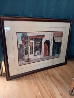 Large Framed Cafe Print