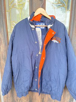 VINTAGE STARTER DENVER BRONCOS FULL ZIPP WITH HOOD WINTER JACKET SIZE M
