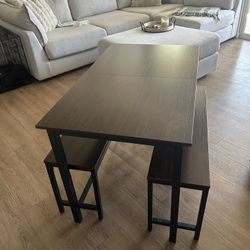 Expandable Dining Table & Benches