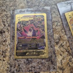 Eternatus Vmax Gold Foil Fan Art Textured Collector Pokemon Card TG22/TG30 HP340