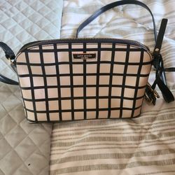 Kate Spade Brightwater Drive Hanna Crossbody Bag Black Cream Windowpane