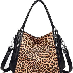 Brand New Oyrosy Casual Leopard Print Shoulder Bag