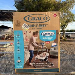 New Graco Simple Sway 2-in-1 Infant Baby Swing, Emersyn