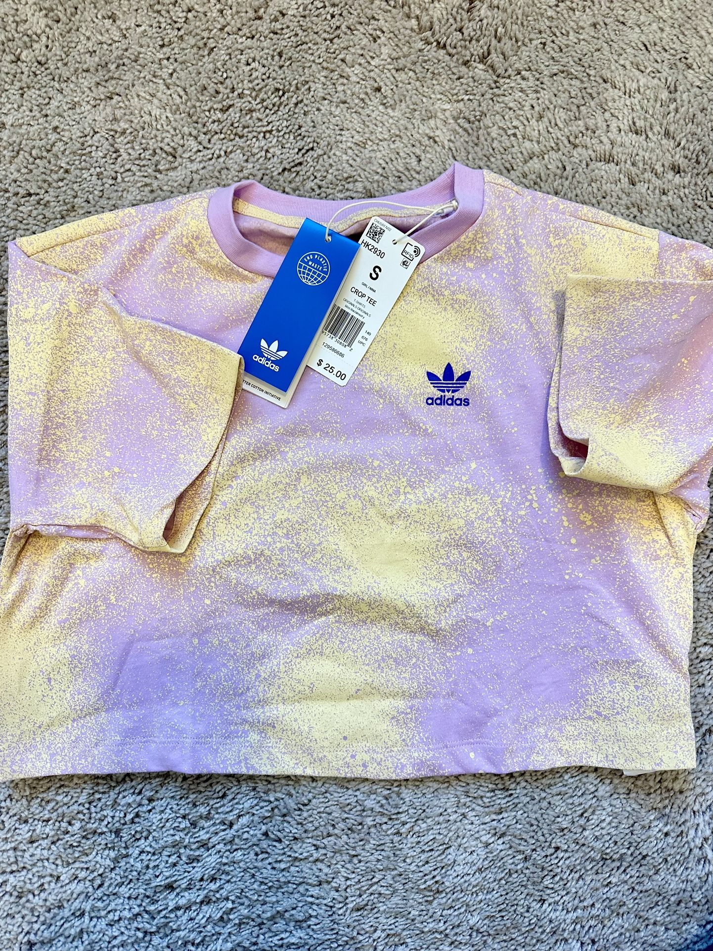 Adidas - Girls Graphic Print Cropped Tee