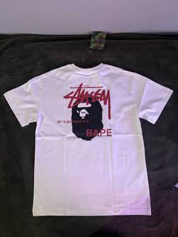 Bape x Stussy White T-shirt S/L