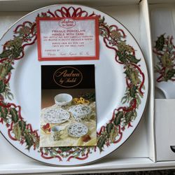 Vintage Charles Sadek Christmas Garland Cake Plate