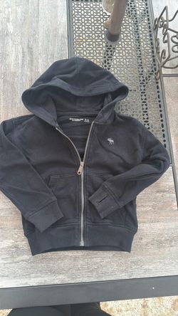 Abercrombie Kids Black Zip-Up Hoodie Size 5/6