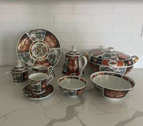 Vintage Peacock China Porcelain Dinner Set – 66 Pieces