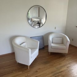 Two Accent Chair , Cream Color 
