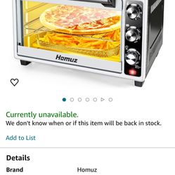 Homuz Air Fryer Toaster Oven 7 In 1
