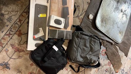 Keyboards, Bluetooth mouse, and laptop bags/case