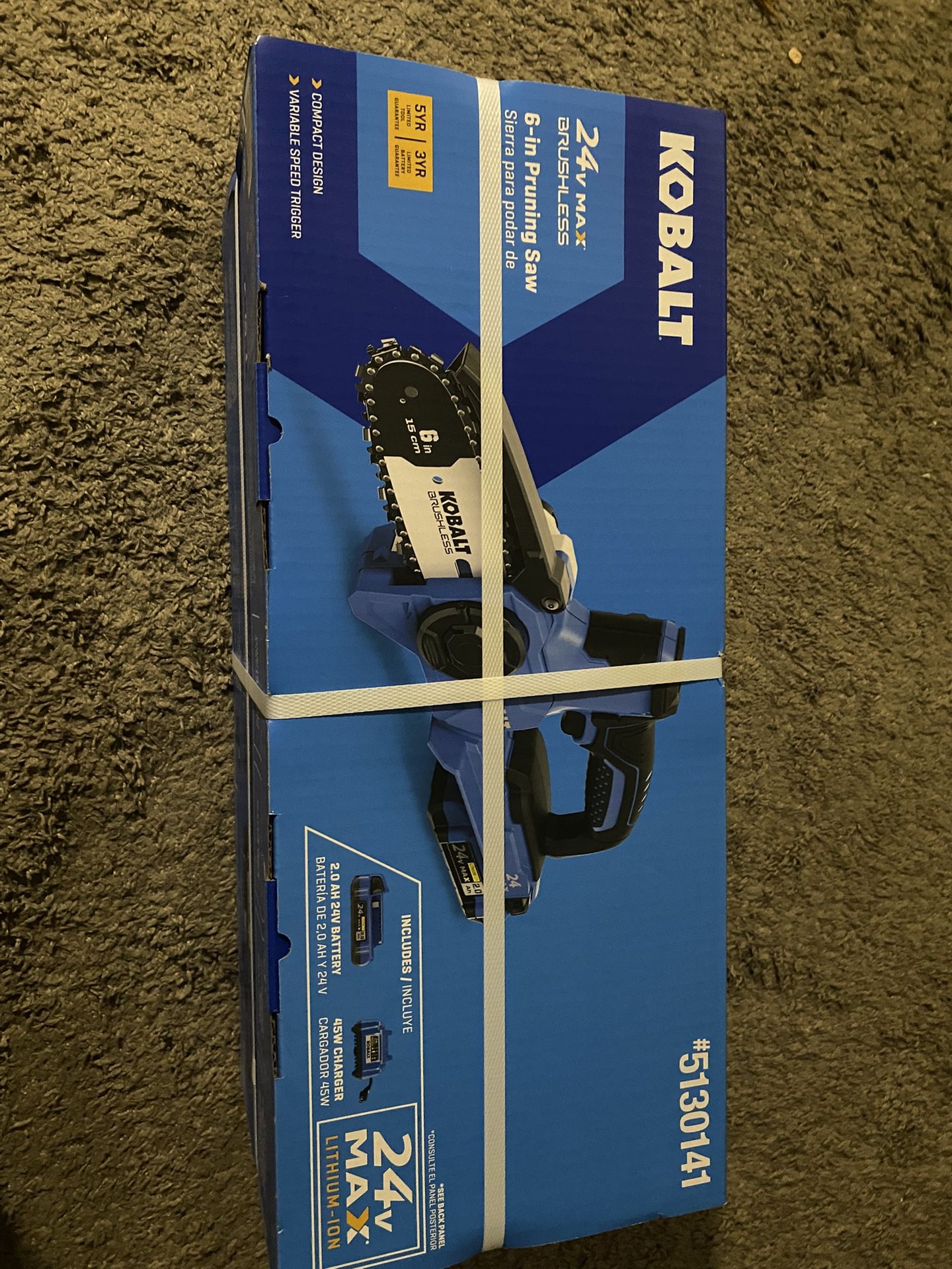 Kobalt 24-volt 6-in Battery 2.0 Ah Chainsaw Battery Included Charger Included