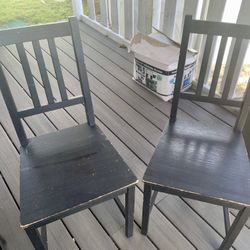 Set Of 2 Wood Child Chairs