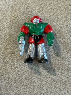 1994 Soma Rubber Sonic Rangers Green/Red Robot Warrior 1.75" Mini Figure