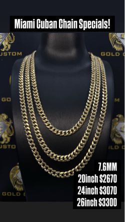 🔥 10KT Miami Cuban Link Chain – Classic Look, Everyday Luxury 🔥