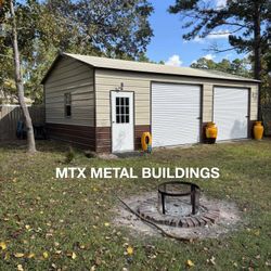 18’W X 30’L X9’H. GARAGE/WORKSHOP. MTX Metal Buildings 