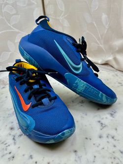 Nike Isofly Basketball Shoes Youth 4Y Blue Orange Yellow Kids Sneakers