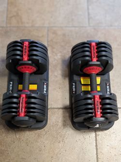 Pair of FitRx 8361 quick Select Adjustable Smart Dumbbell, 5-52lbs.