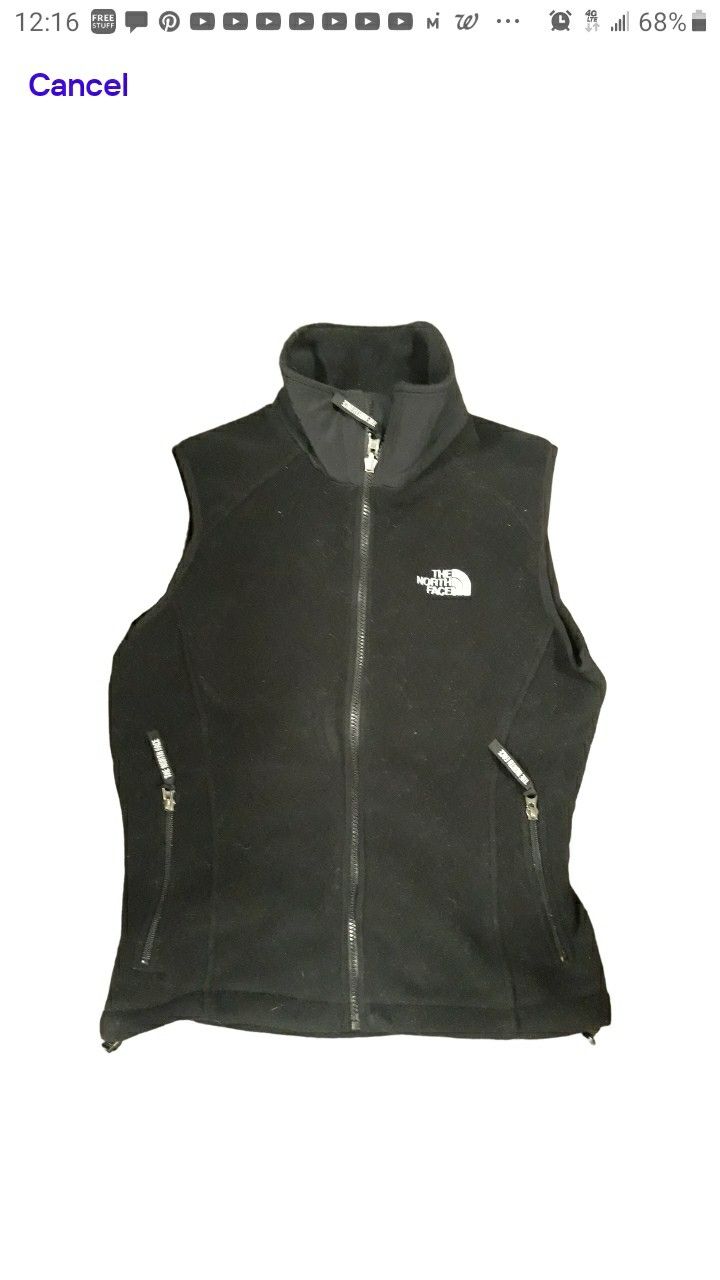 The North Face Polartec Womens Fleece Black Vest Size S/P