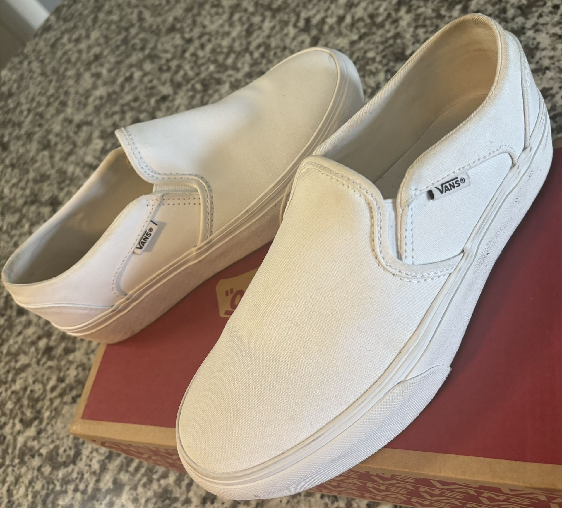 White Vans Size 8