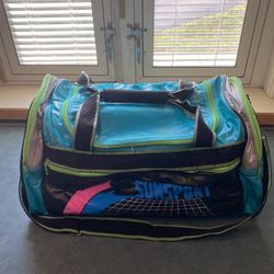 Vintage Nylon Gym Bag Sunsport Pink Blue And Green Weatherproof Miami Vice Theme