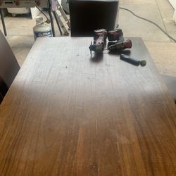 Beautiful Nice Wooden And Leather Dining Room Set