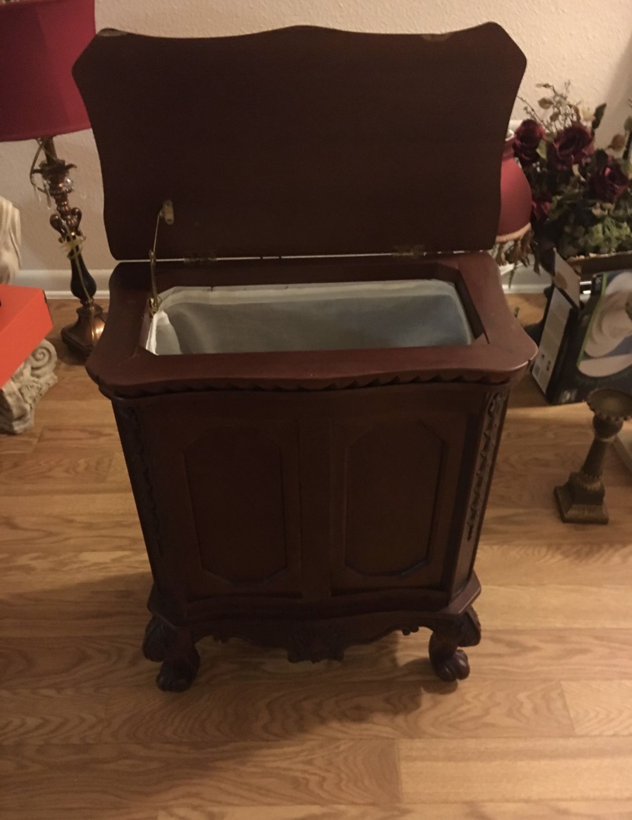 Wood Hamper Or Fancy Trash Can