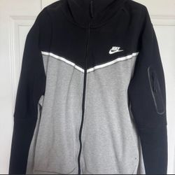 Black grey and white strip Nike tech
