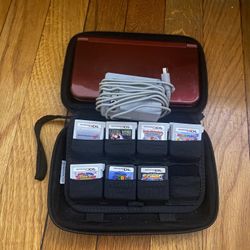 Maroon Red Nintendo 3DS XL + Included With 20 Games & Travel Bag! - *GOOD CONDITION*