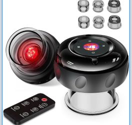 2 Pack Cupping Set with Remote Control, Electric Cupping Massager for Body Portable Cupping Device with 12 Levels Suction & Heat, 6 Cup Heads, 2 Cuppi