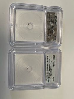 World Smallest Gold Coin Slabs X2