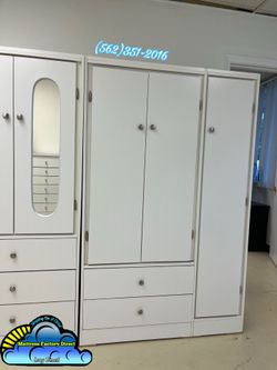 White XL compressed closet ropero armoire Nuevo new