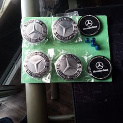 Mercedes Benz Center Caps And Floor Mats Cup Valve Cover For Tieres $40.