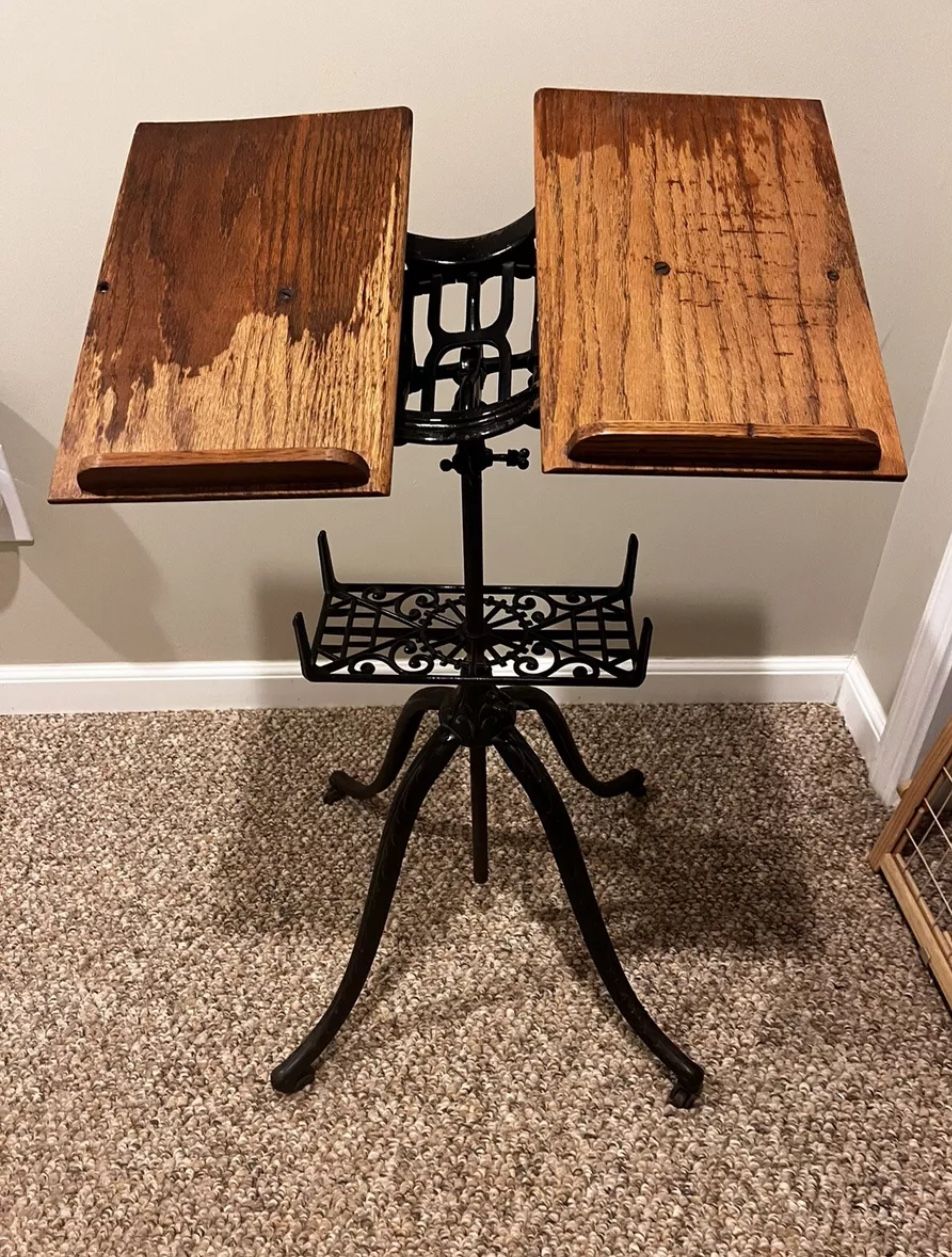 Antique Book Bible Display Stand Holder Patent Dec 10 (18)95