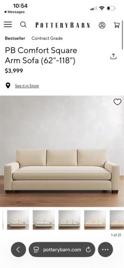 Pottery barn couch sofa
