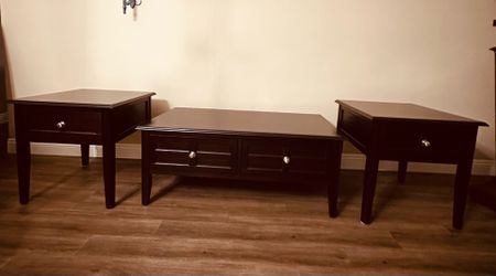 Coffee table and 2 end tables set