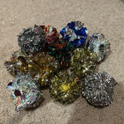 Mylar Crinkle Balls Cat Toys - 11 Pack