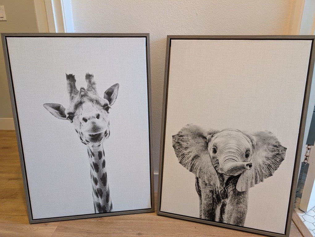 Large Nursery Baby Animal Prints