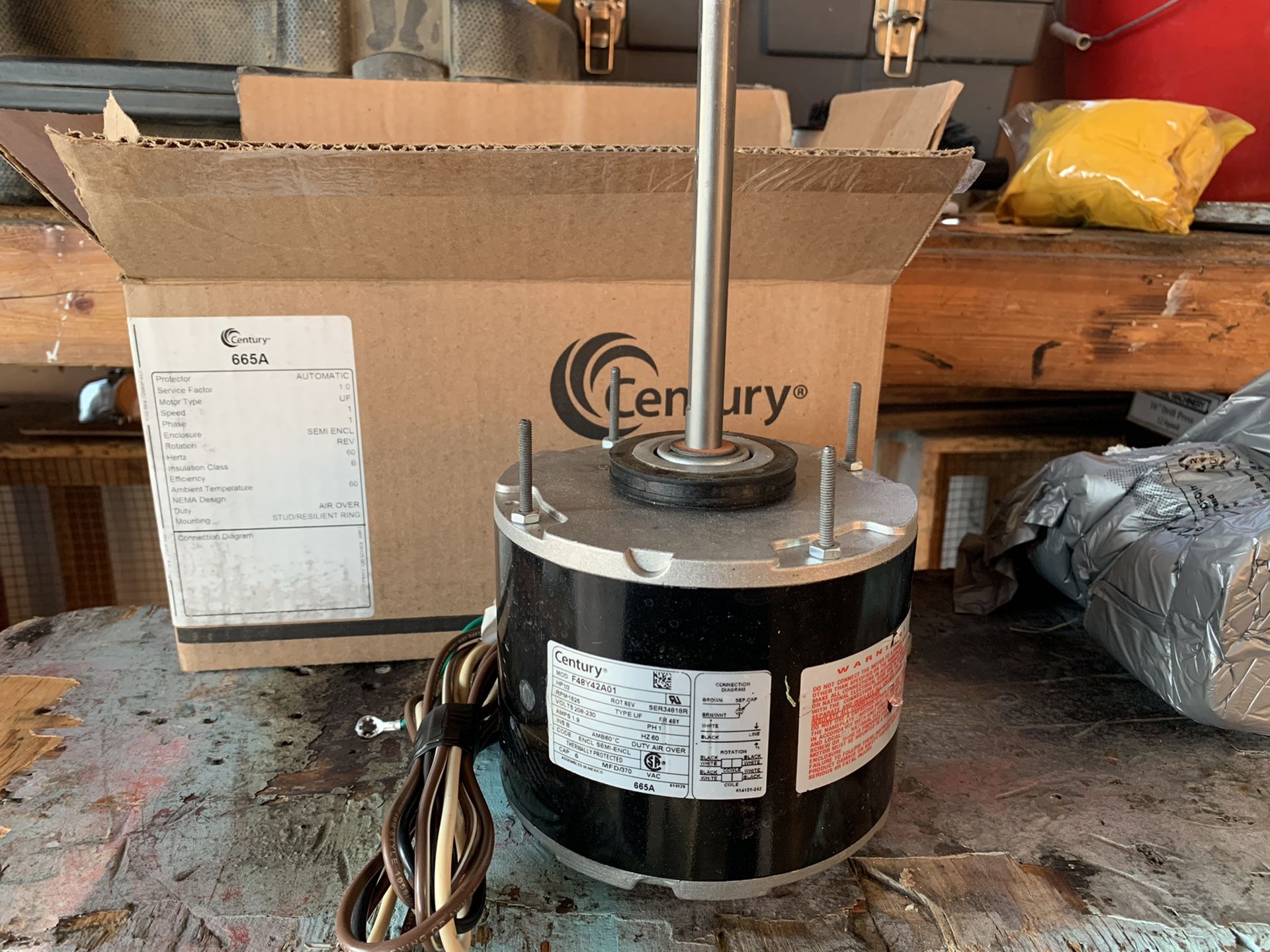 Century 1/3hp condenser fan motor